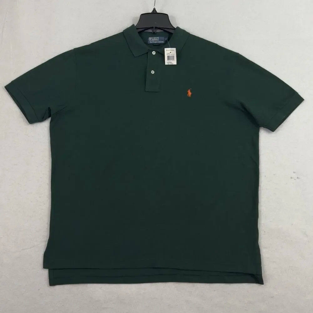 Polo Ralph Lauren Polo Shirt Mens XL Green Cotton Pony Logo Classic NWT